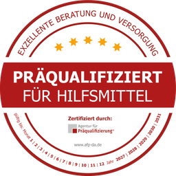 Präqualifiziert für Hilfsmittel durch die Agentur für Präqualifizierung (AfP)